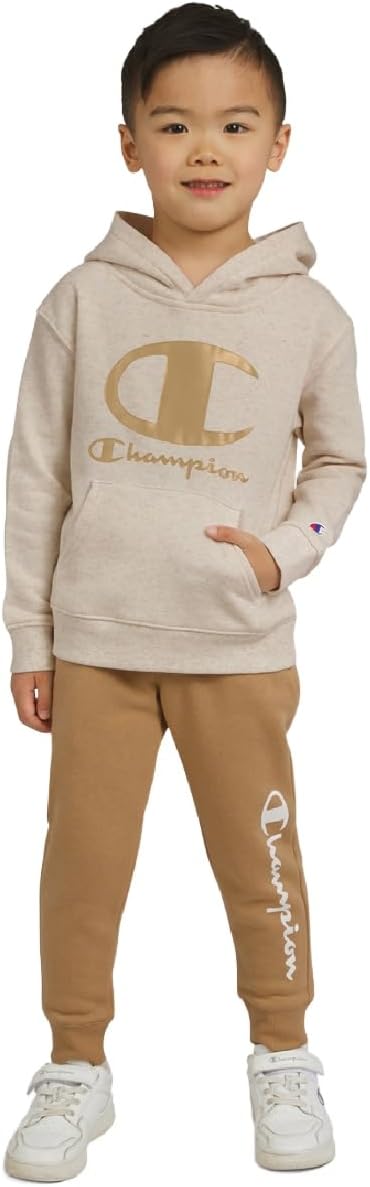 Champion Boys Jogger Set Fleece Hoodie and Sweatpants Tracksuit