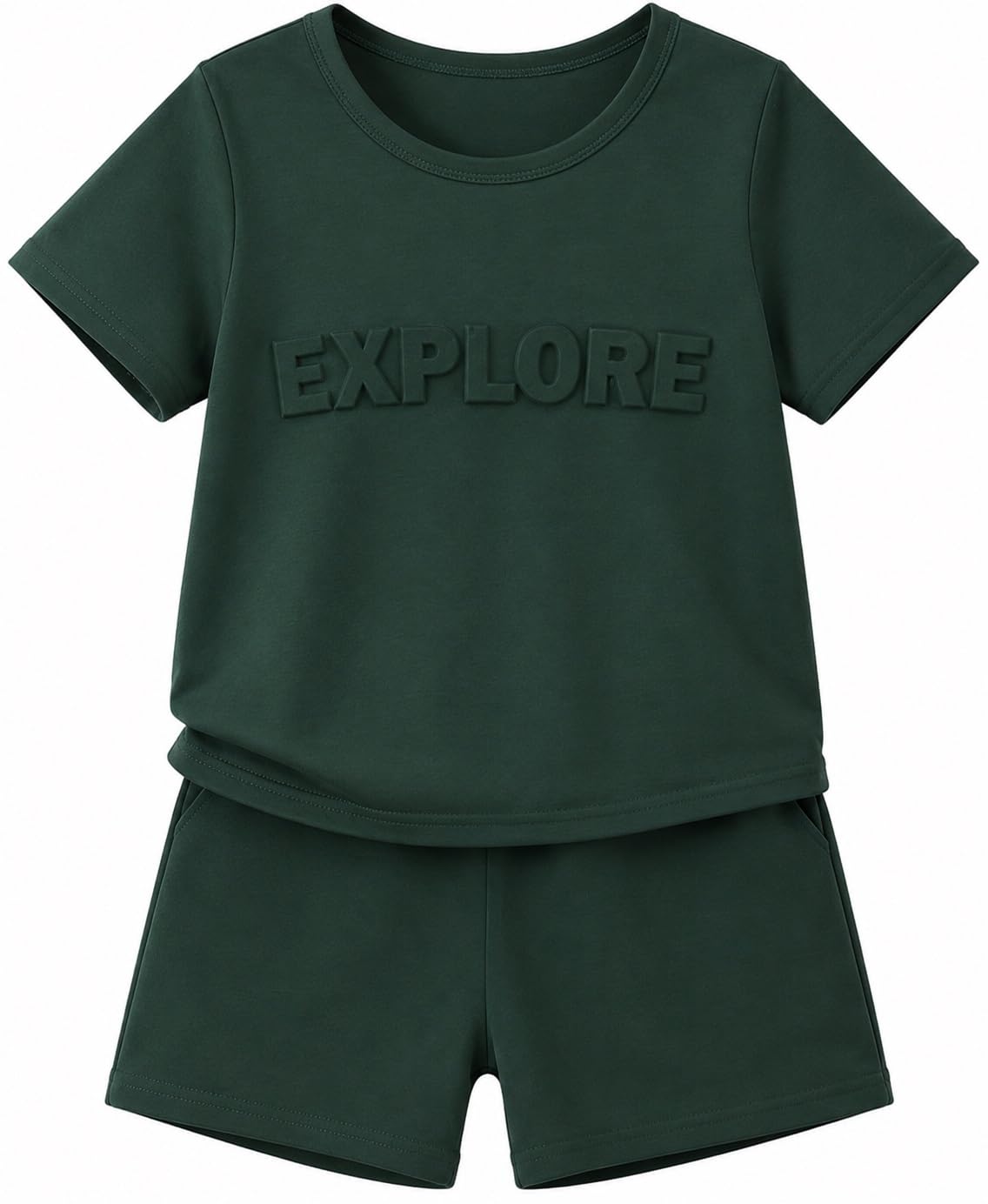 Boys Clothes Tie-Dye Letter Print Top + Casual Shorts 2PC Set Boys Summer Outfit Set for Aged 7-14