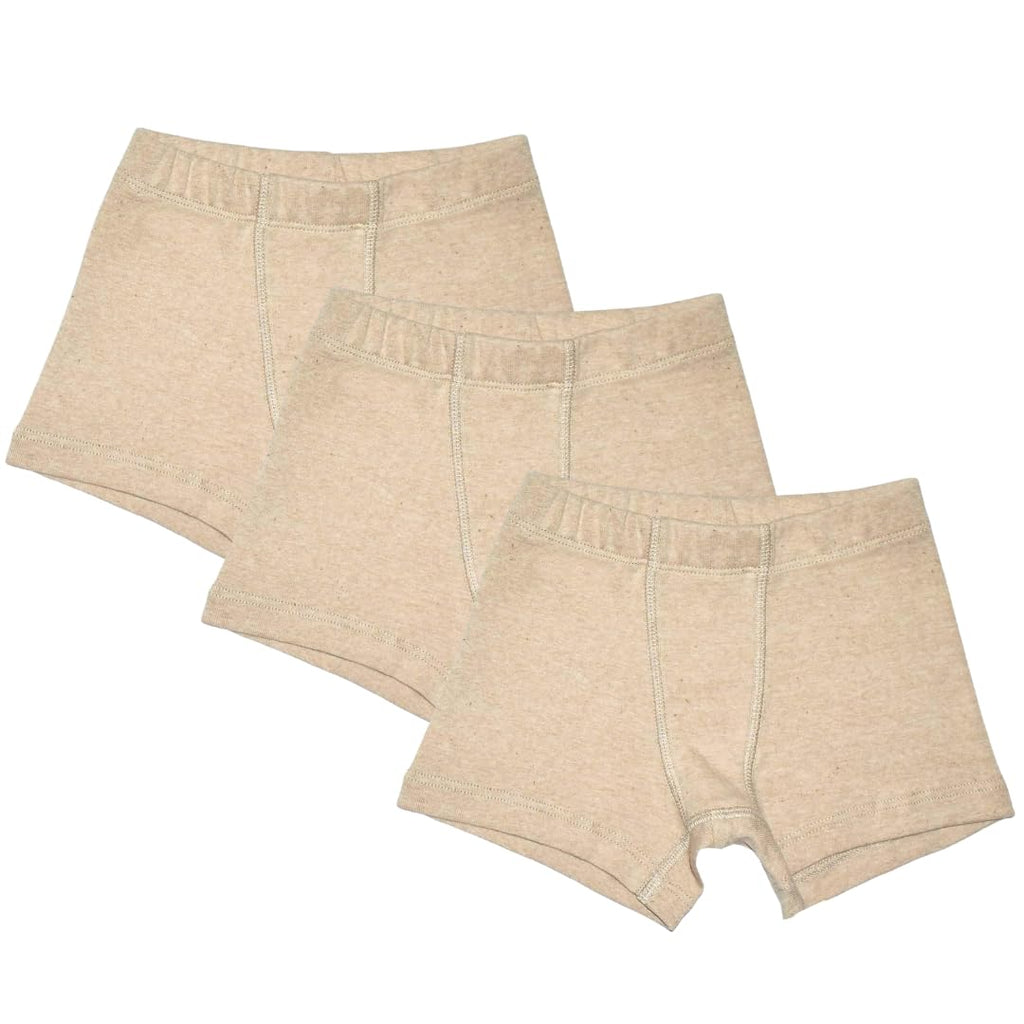 ORGANICKID Boys 100% Organic 100% Cotton Underwear GOTS Certified Kids Toddler Boxer Briefs Pack of 3