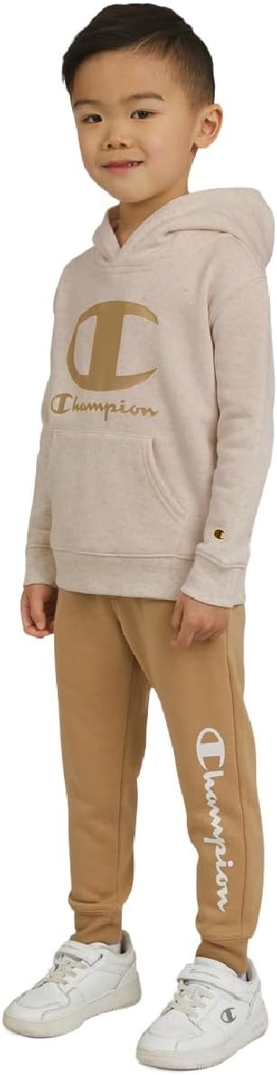 Champion Boys Jogger Set Fleece Hoodie and Sweatpants Tracksuit