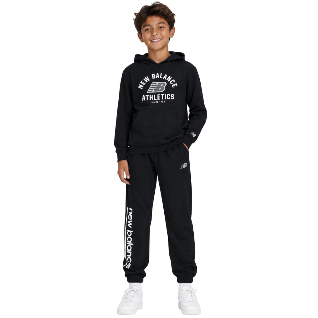 New Balance Boys 2-Piece Hoodie Jogger Set, Athletic Sweatsuit, Size 2T-12