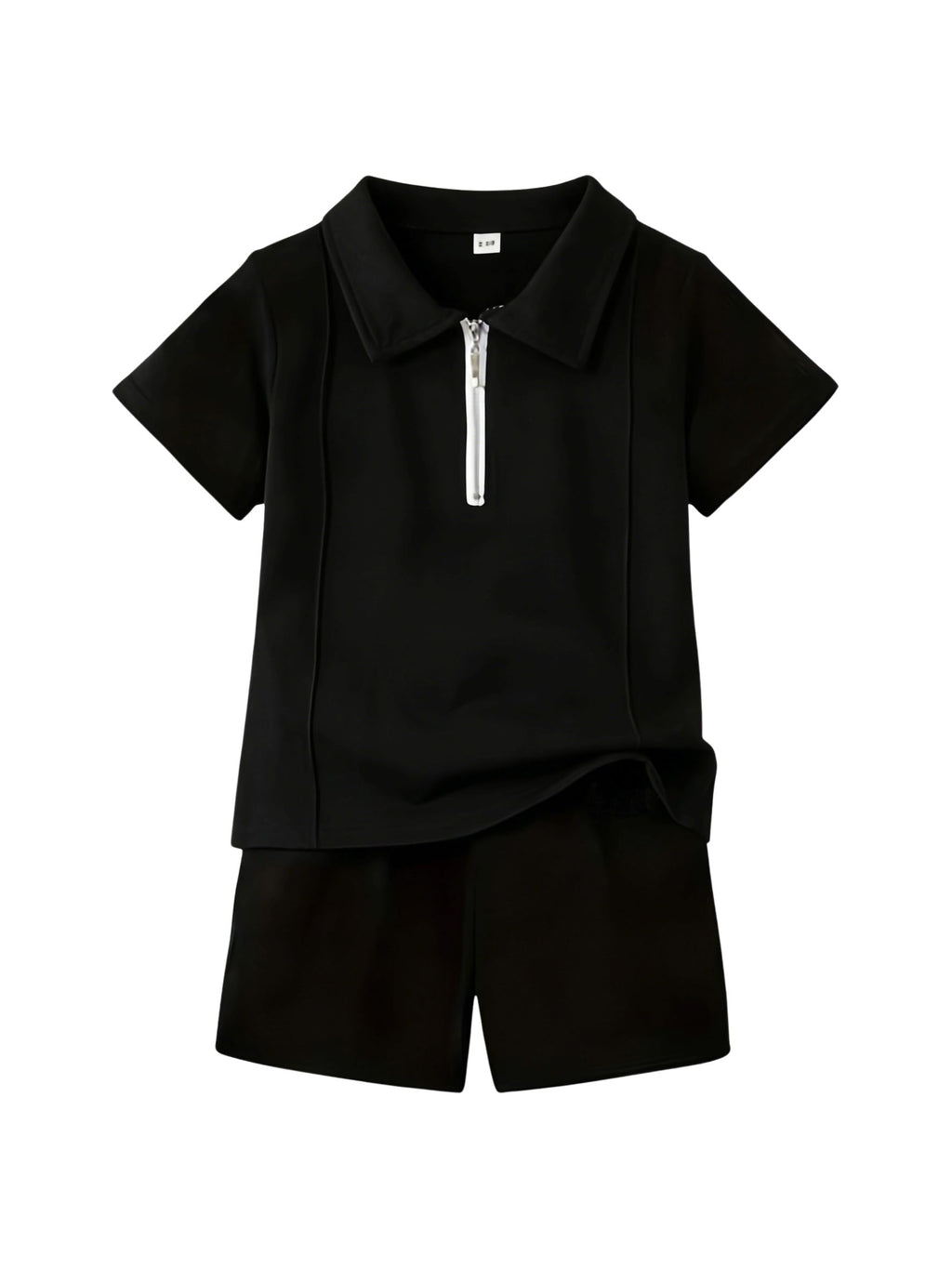 Yoxindax Boys Clothes 2-Piece Casual Street Style Turn-Down Collar Half Zip Kids 4-12 Years Teen Boys Summer Outfits