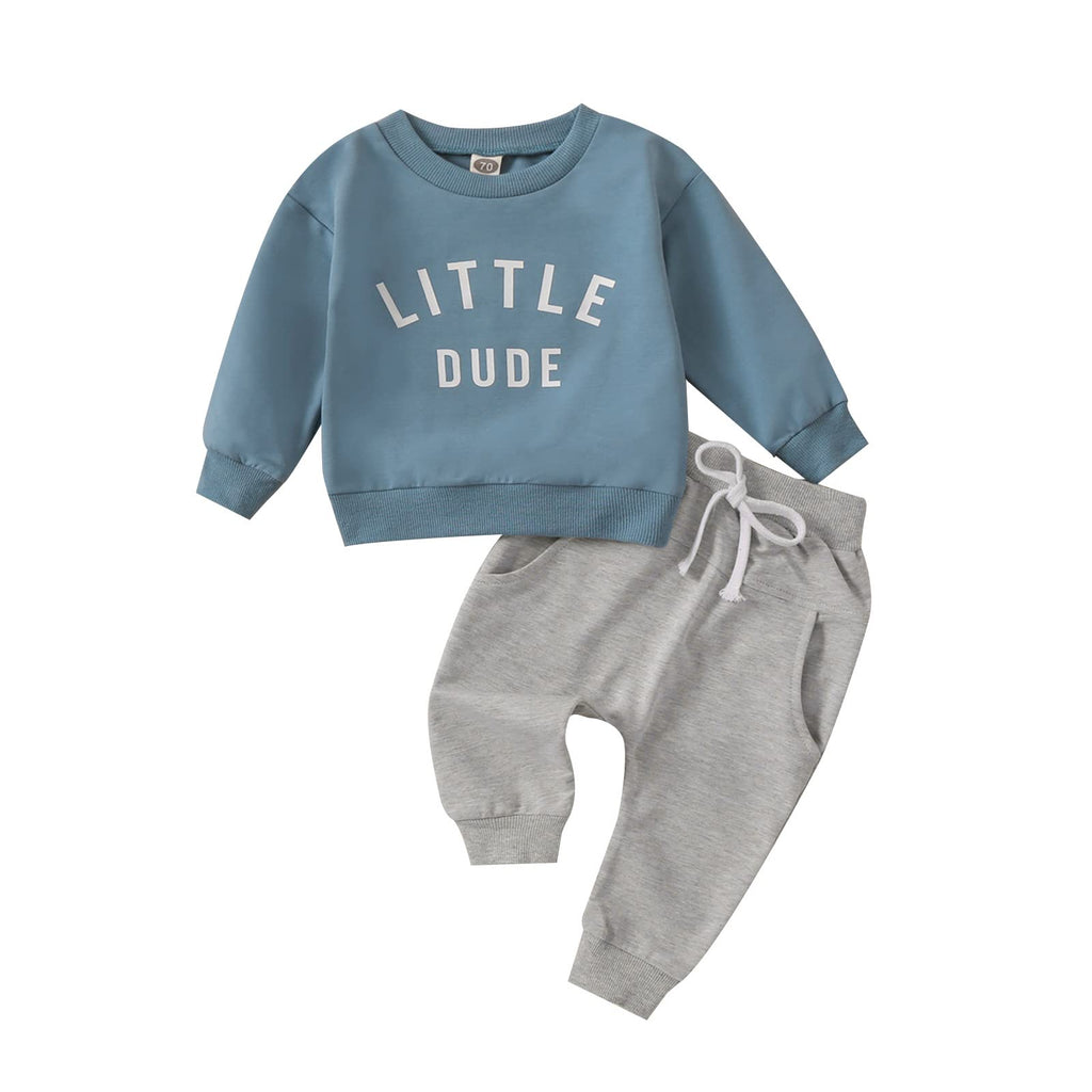 Toddler Baby Boy Fall Clothes Letter Print Tops Pants Outfits