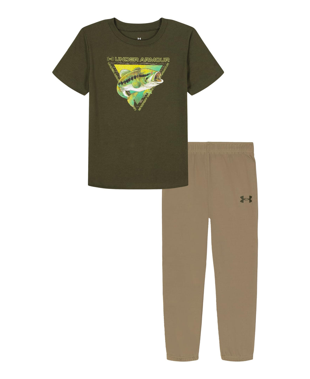 Under Armour Boys' 2-Piece Short Sleeve Tee and Pants, Outdoor Collection