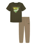 Under Armour Boys' 2-Piece Short Sleeve Tee and Pants, Outdoor Collection