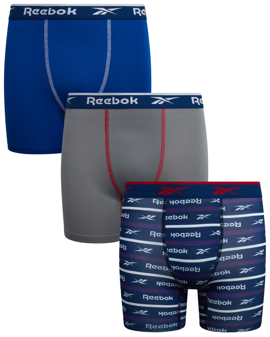 Reebok Boys Boxer Briefs - 3 Pack Performance Underwear Boxers, 5" Inseam