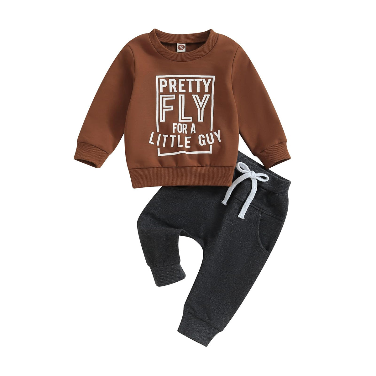 allshope Toddler Baby Boy Fall Outfit Crewneck Long Sleeve Sweatshirt Tops Elastic Pants Jogger Cute Newborn Clolthes Set