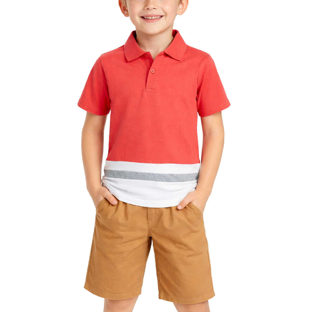 Boys 2-Piece Polo Shirt & Twill Shorts Toddler to Big Kids