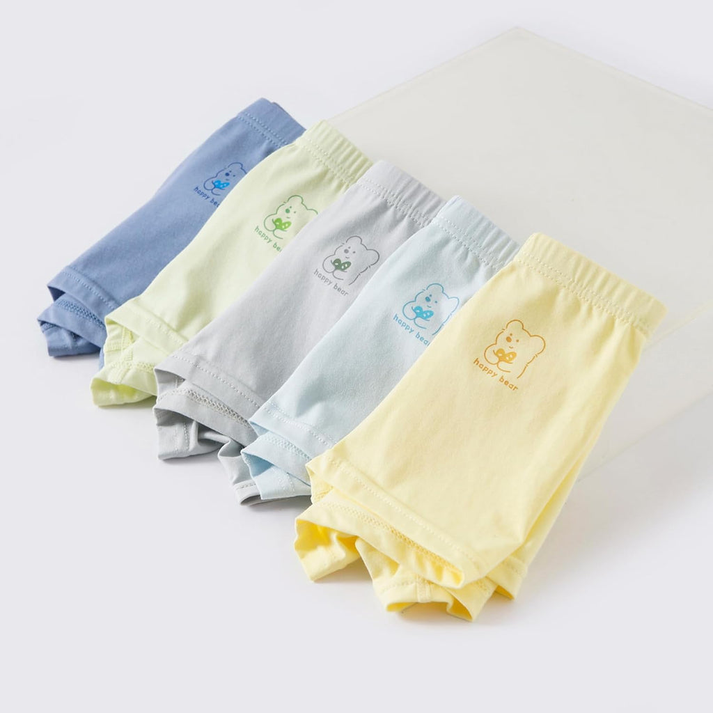 Seamless Tagless Toddler Boxer Briefs for Boys – Cotton Soft Comfortable Kids Underpants, Ages 3-24 Years (Pack of 5)