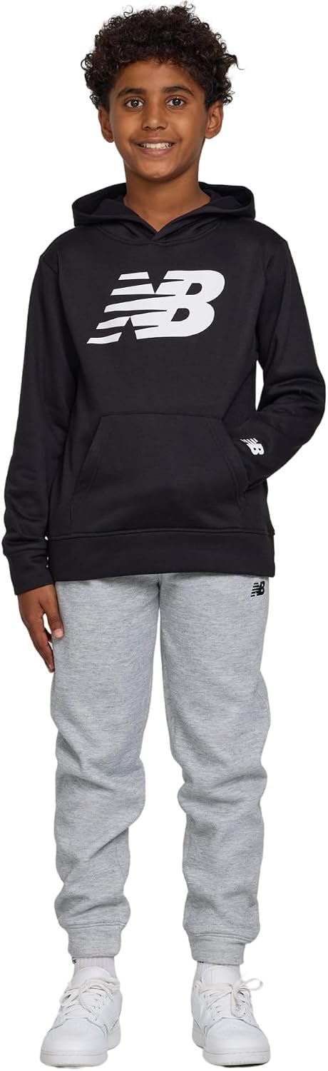 New Balance Boys 2-Piece Hoodie Jogger Set, Athletic Sweatsuit, Size 2T-12