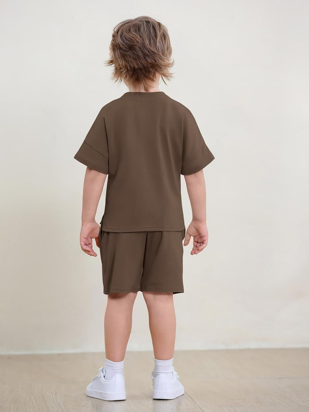 Haloumoning Toddler Baby Boy 2 Piece Summer Outfits Kids Casual Short Sleeve T-Shirts and Elastic Waist Shorts Set 1-8 Years