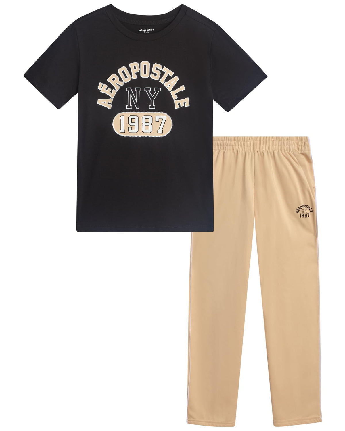 AEROPOSTALE Boys Pants Set 2 Piece Athletic Shirt and Tricot Jogger Pants