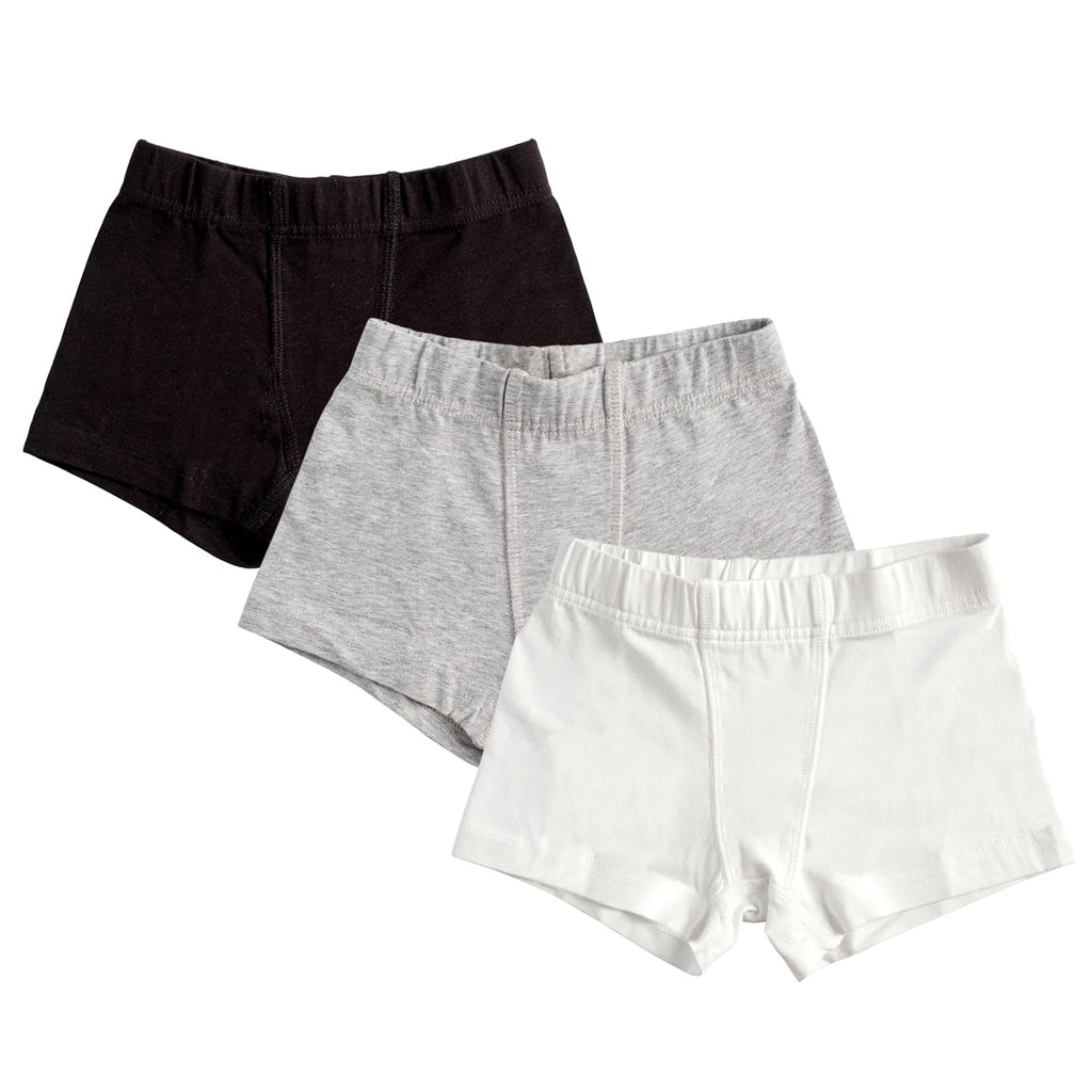 ORGANICKID Boys 100% Organic 100% Cotton Underwear GOTS Certified Kids Toddler Boxer Briefs Pack of 3