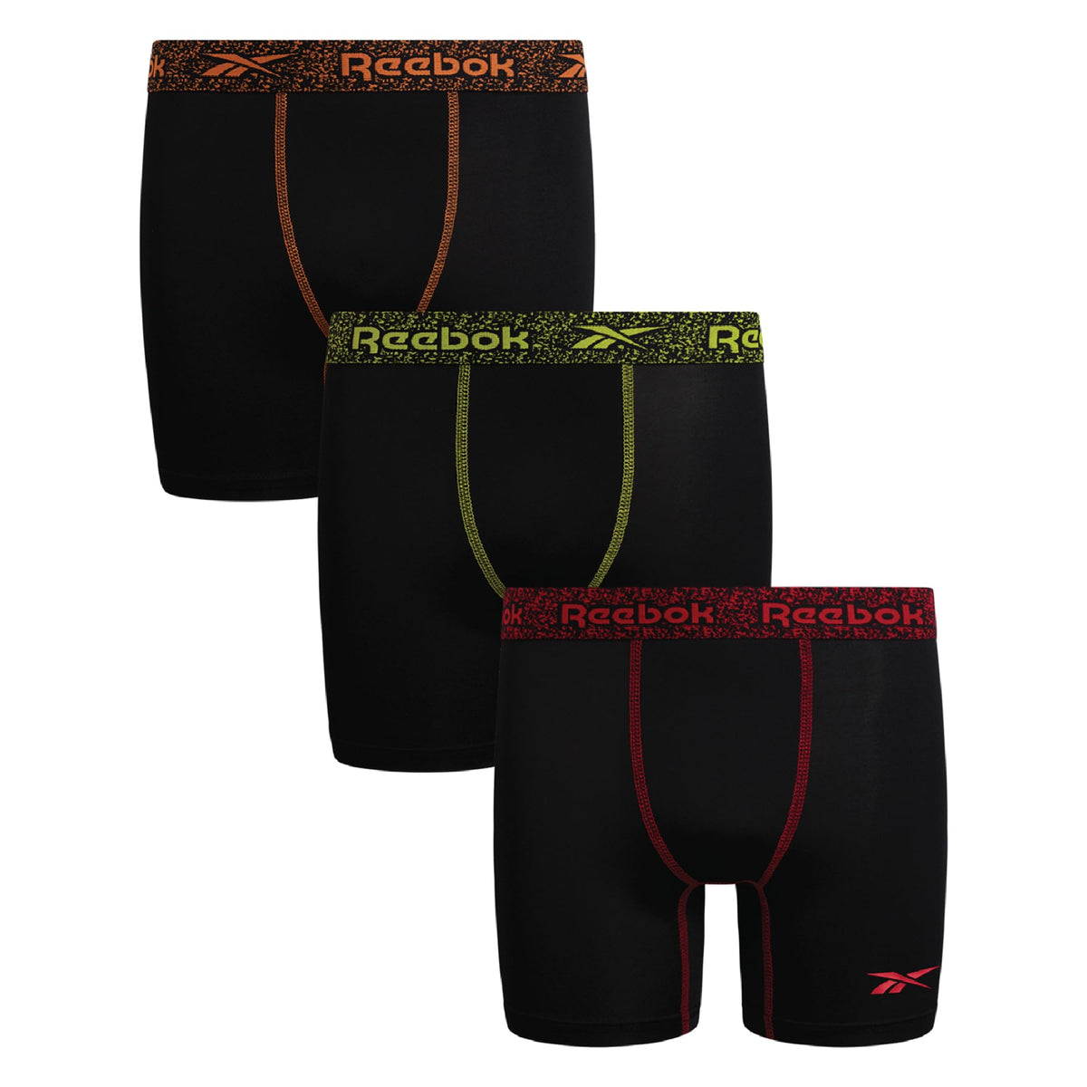 Reebok Boys Boxer Briefs - 3 Pack Performance Underwear Boxers, 5" Inseam