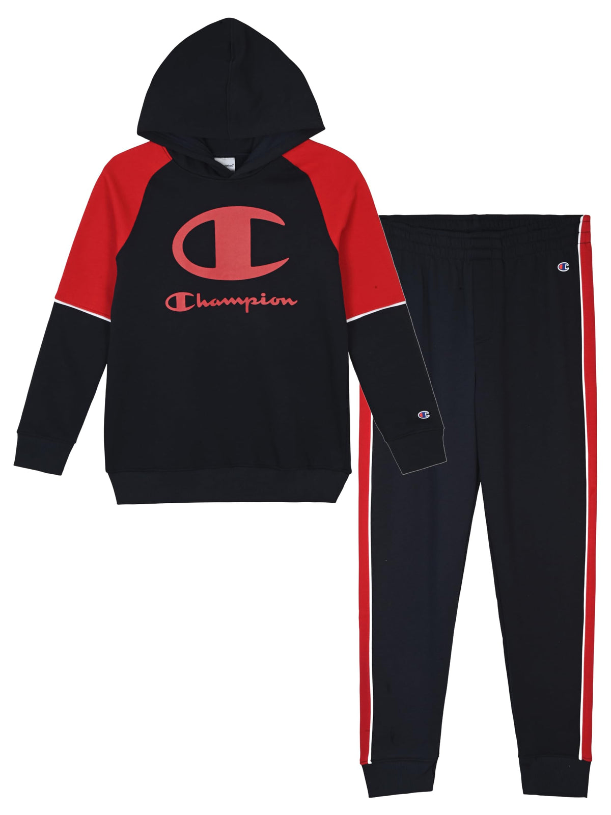 Champion Boys Jogger Set Fleece Hoodie and Sweatpants Tracksuit