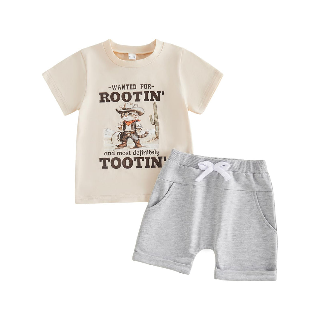 Kupretty Toddler Baby Boy Clothes Summer Outfit Animals Shirt Shorts Set