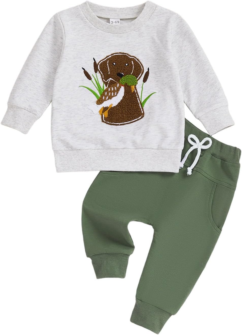 Baby Boy Outfits Embroidered Sweatshirt Pants Set Fall Winter Clothes