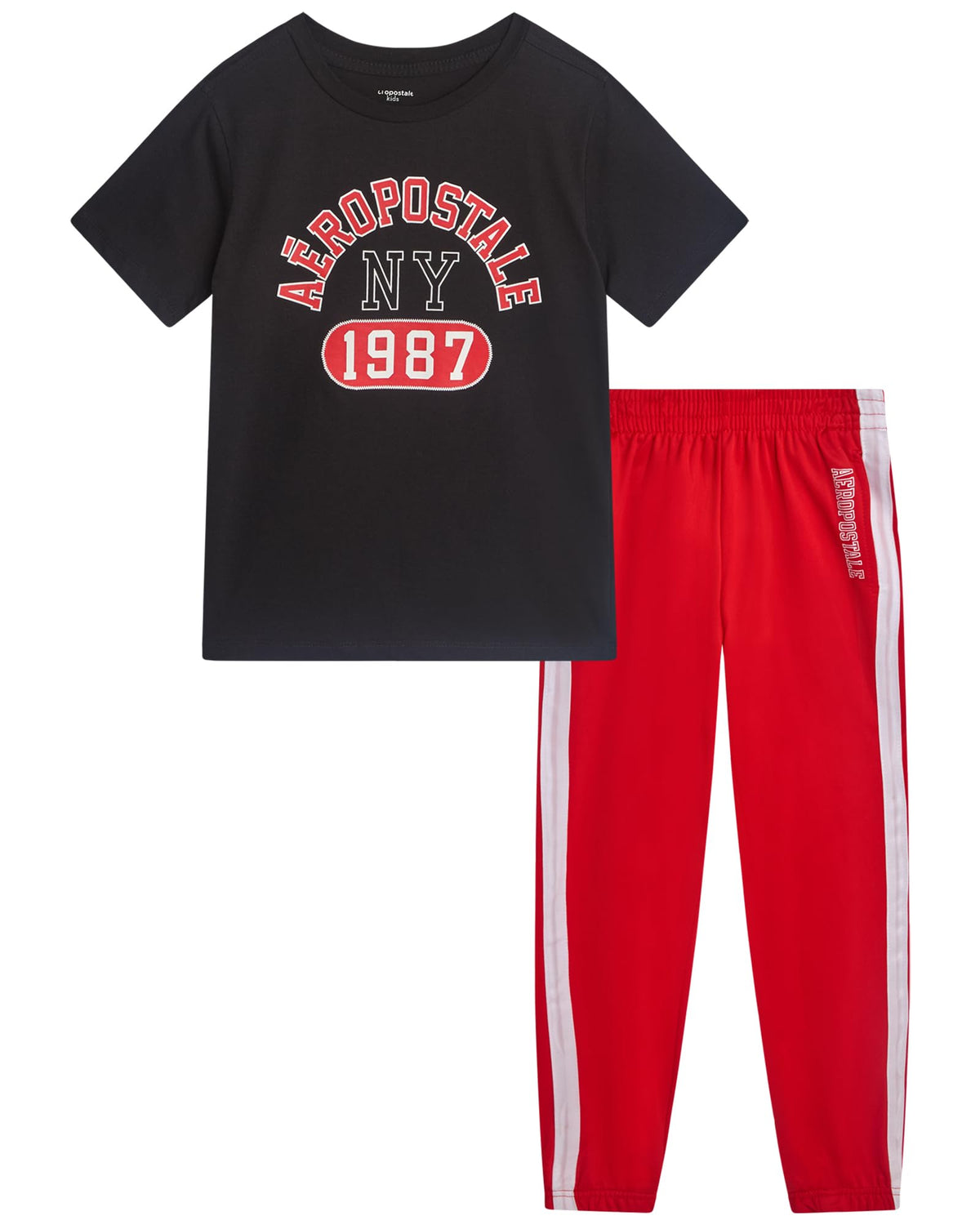 AEROPOSTALE Boys Pants Set 2 Piece Athletic Shirt and Tricot Jogger Pants