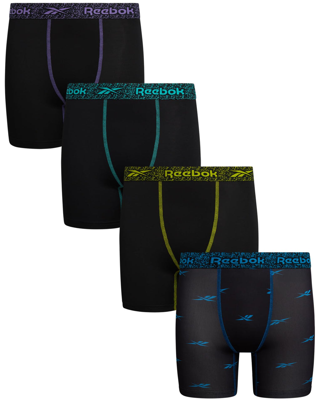 Reebok Boys Boxer Briefs - 4 Pack Performance Underwear Boxers, 5" Inseam