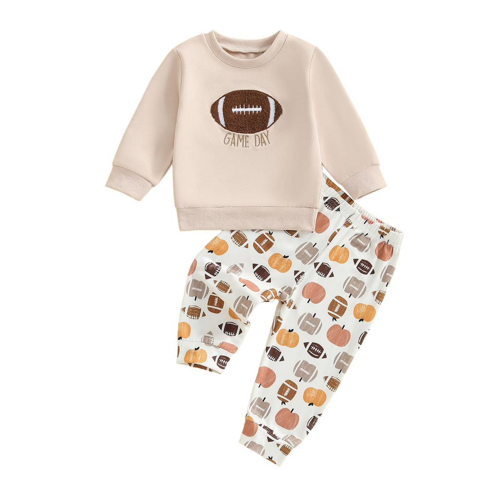 Baby Boy Outfits Embroidered Sweatshirt Pants Set Fall Winter Clothes