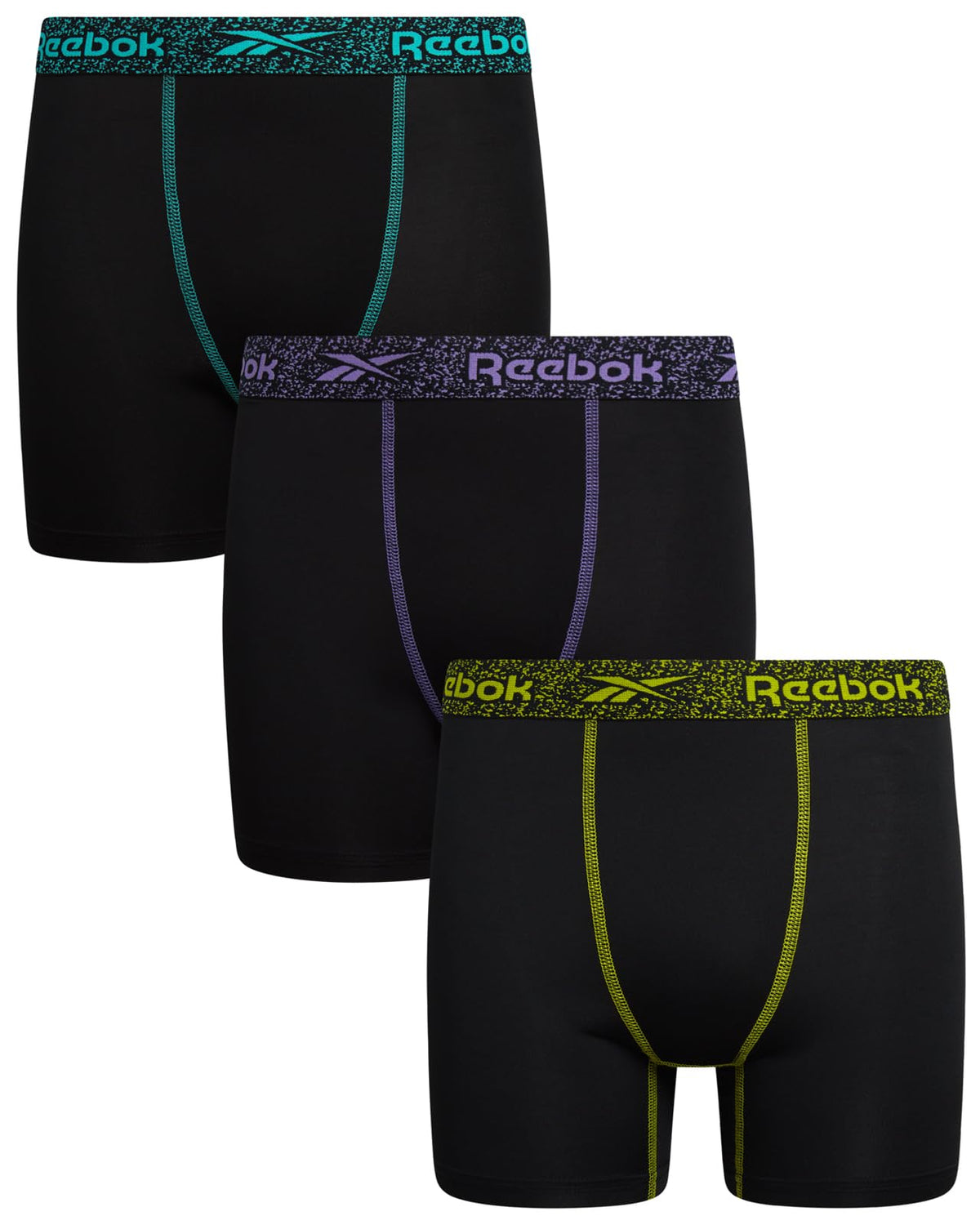 Reebok Boys Boxer Briefs - 3 Pack Performance Underwear Boxers, 5" Inseam
