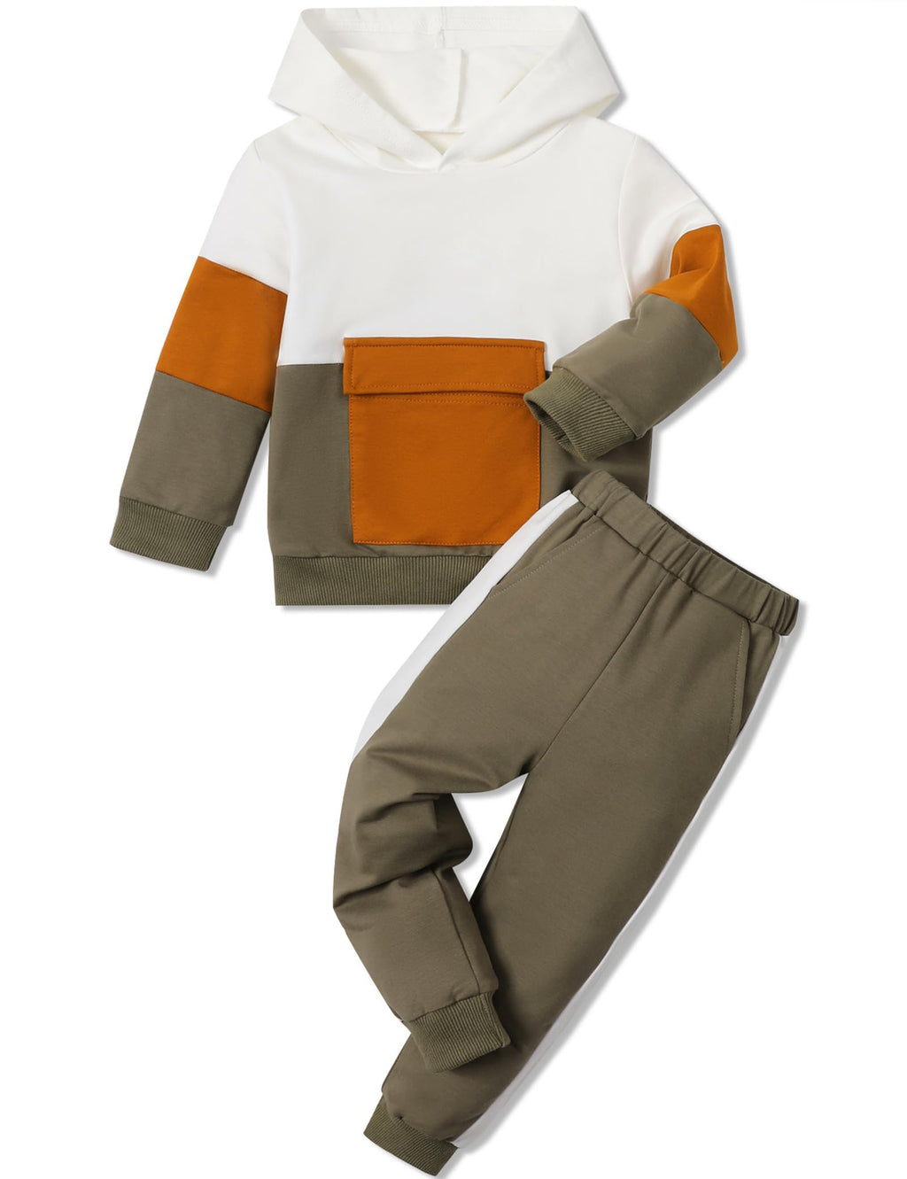 mkodopy Boys Clothes Hoodie Sweatsuits Tops and Pants Boys Fall Winter Outfits Boy Clothing Set