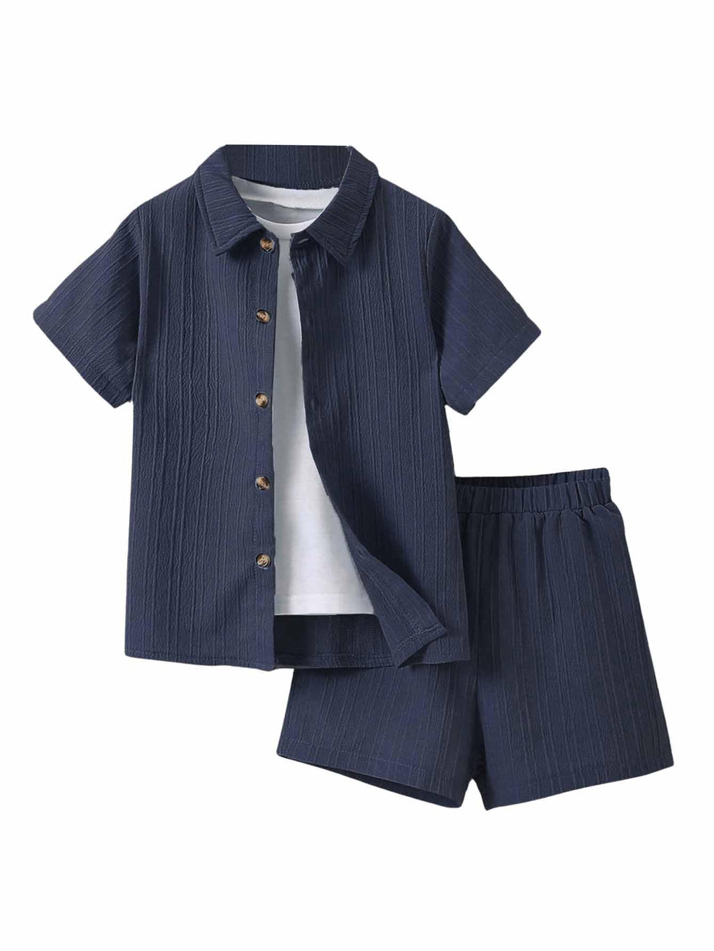 SweatyRocks Boy's Fashion Summer Outfits Button Down Shirt and Shorts Set