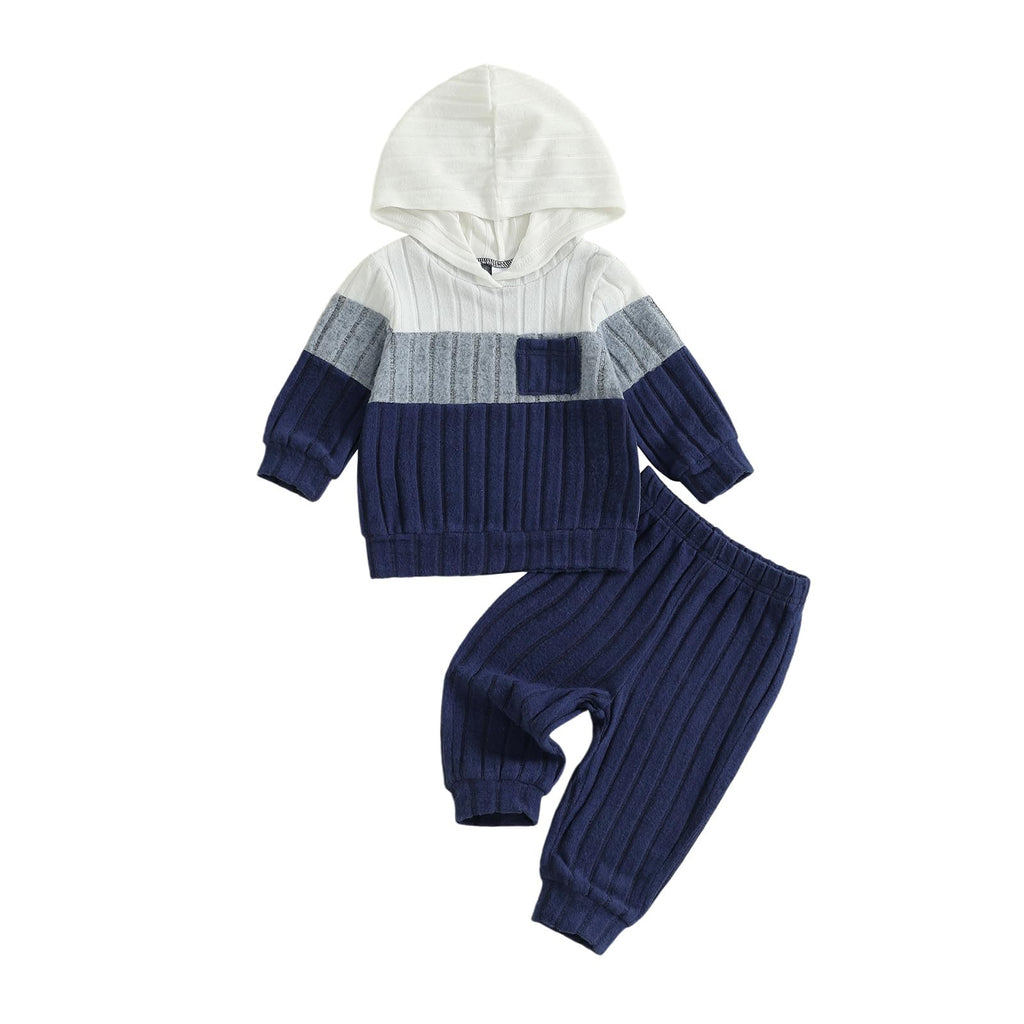 2Pcs Baby Boys Hoodie Tops Pants Set Dinosaur Deer Print Sweatsuit Fall Winter Outfits