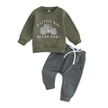 allshope Toddler Baby Boy Fall Outfit Crewneck Long Sleeve Sweatshirt Tops Elastic Pants Jogger Cute Newborn Clolthes Set