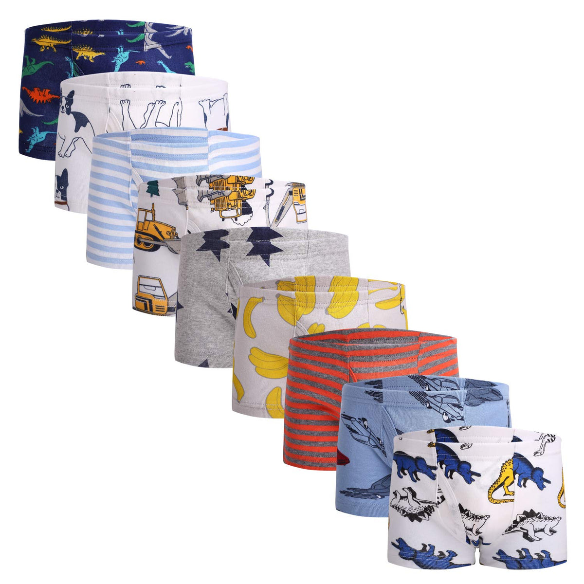 Little Boys Soft Cotton Briefs Toddler Kids Underwear Various cute patterns 6-8Pack