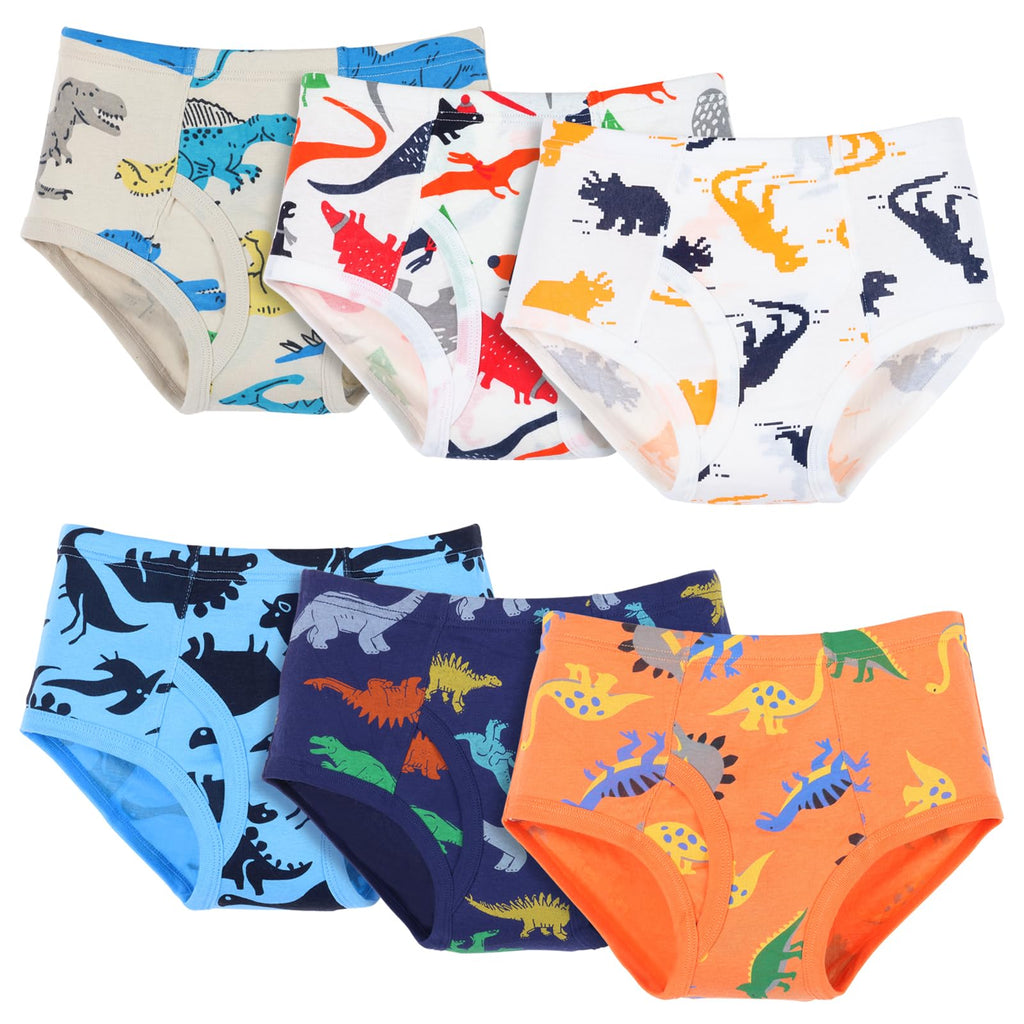 Boy's Underwear 100% Cotton Soft Boys Briefs 6 Pack Toddler Underwear with Size 2/3t, 4t, 5t, 6 and 8 (Age 2-10)