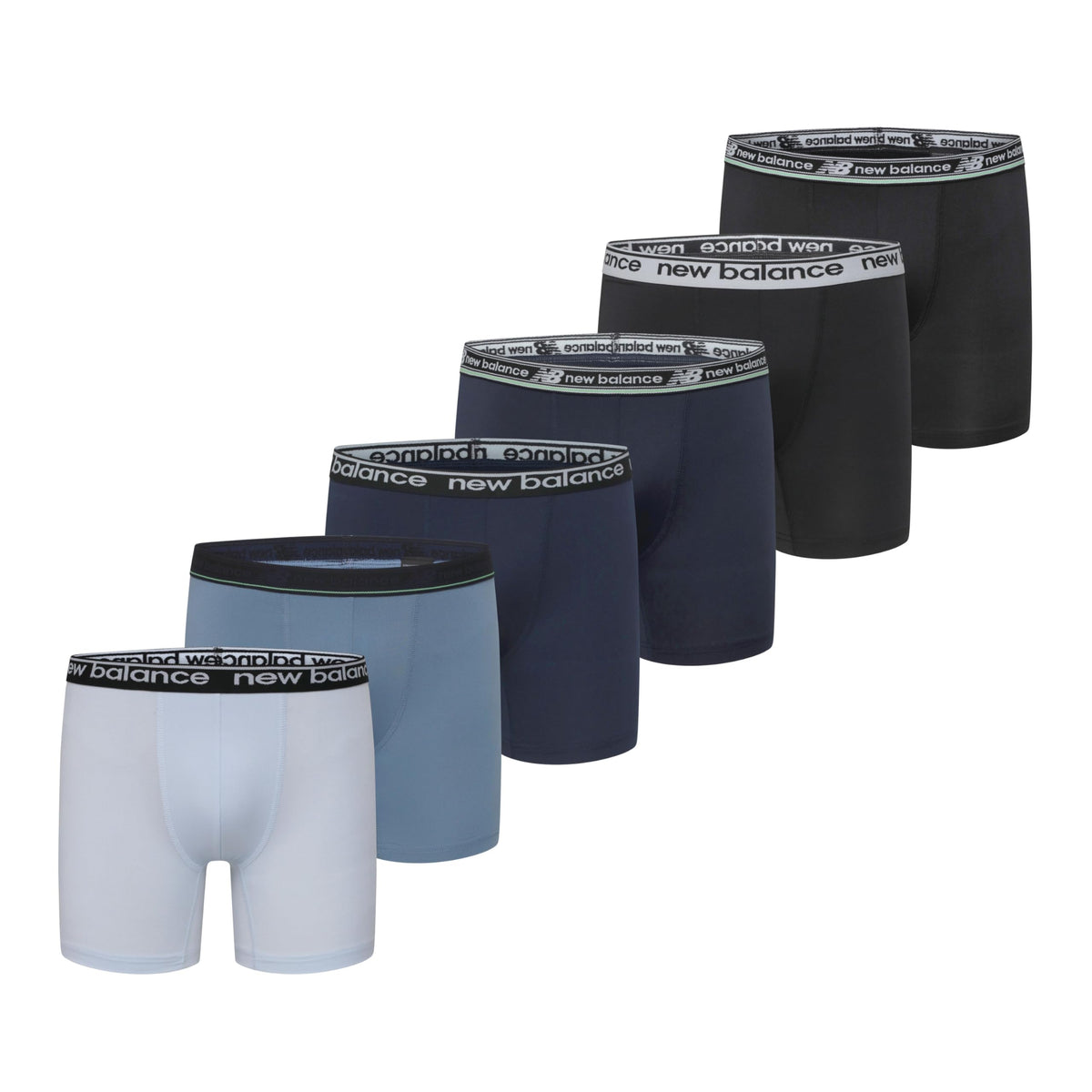 New Balance Boys' Non-brushed Jersey Sport Performance Wicking Boxer Briefs Underwear (Multi Pack)
