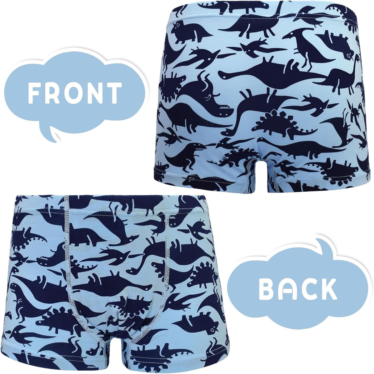 SkiBeaut Boys Boxer Briefs 4 Pack Toddler Kids Training Underwear, Ages 2-8