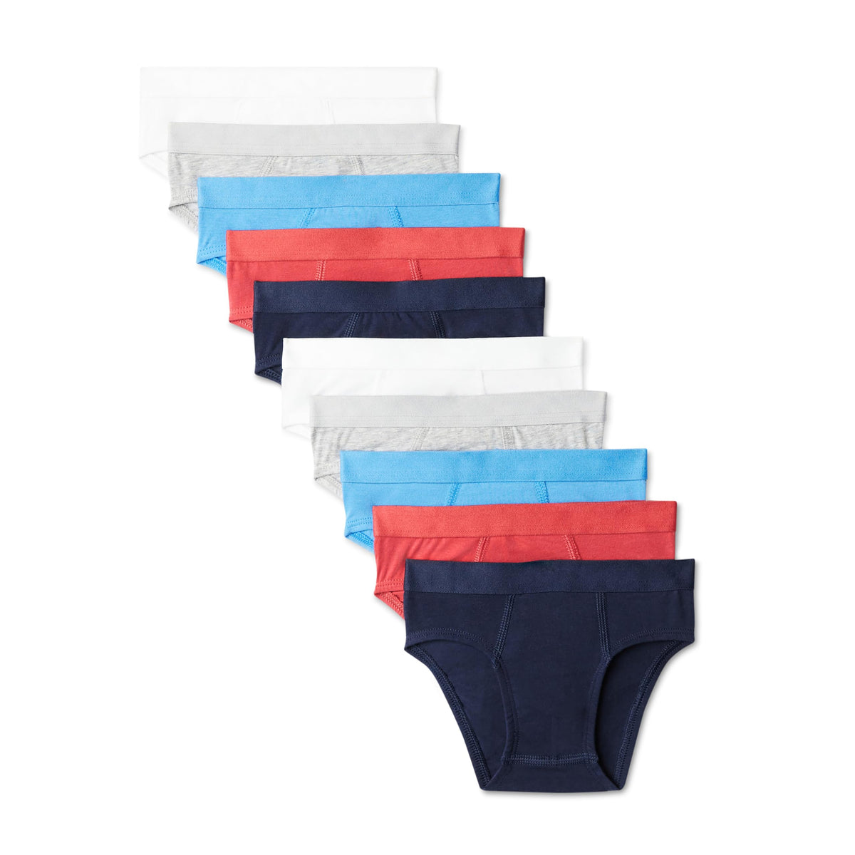Amazon Essentials Boys' Cotton Jersey Brief Underwear, Pack of 10