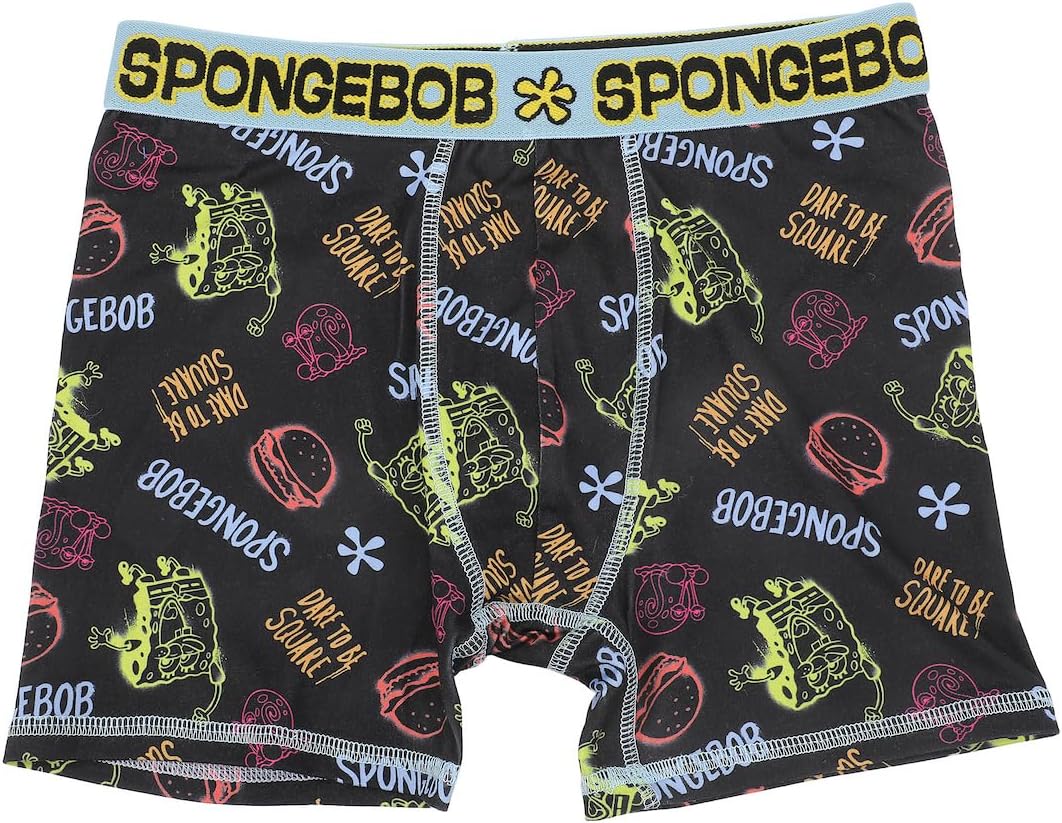 Bioworld Spongebob Squarepants Spongebob & Patrick All-Over Print Boy's 5-Pack Boxer Briefs
