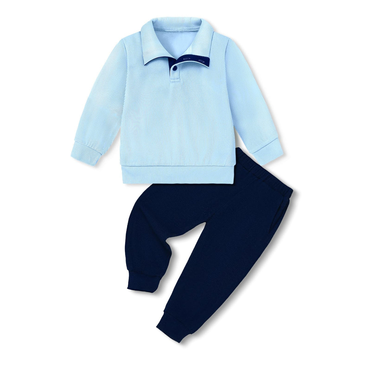 YUEMION Toddler Boy Clothes 2PCS Fall Winter Baby Boy Outfit Long Sleeve Solid Sweatshirt +Pants Sweatsuit Clothing Set 1-5T