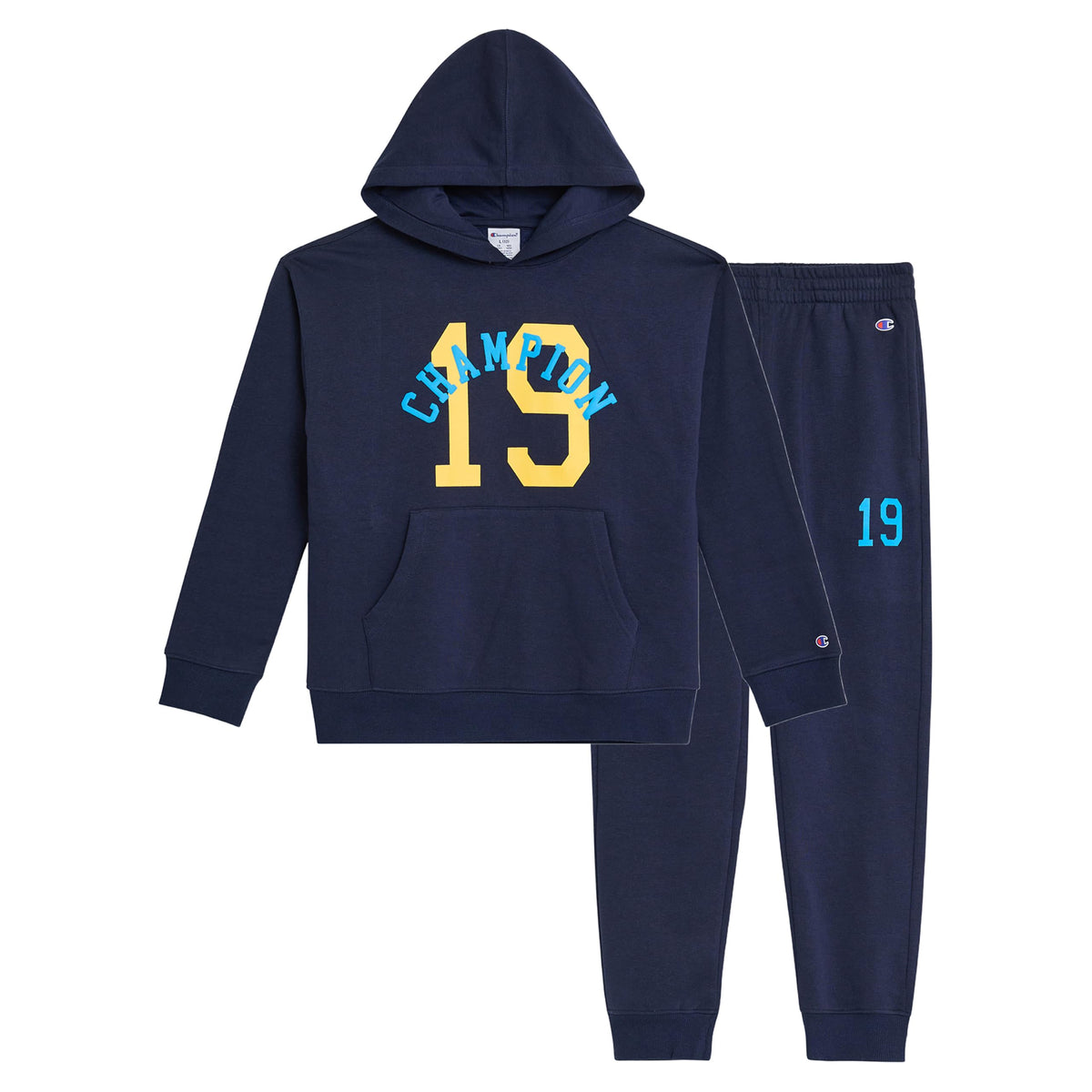 Champion Boys Jogger Set Fleece Hoodie and Sweatpants Tracksuit