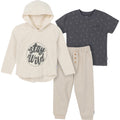 Gerber Baby Boys' Toddler Boys' 3-piece Top, Hooded Top and Jogger Set