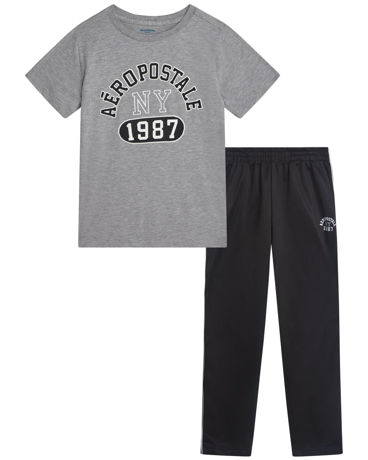AEROPOSTALE Boys Pants Set 2 Piece Athletic Shirt and Tricot Jogger Pants