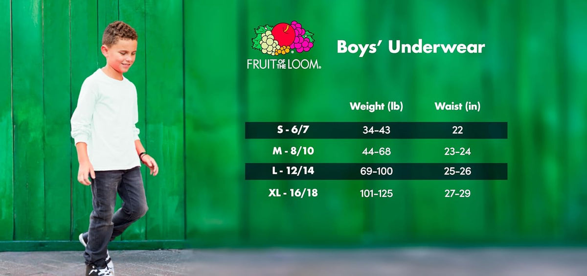 Fruit of the Loom Boys and Toddler Boxer Briefs Tag Free Underwear