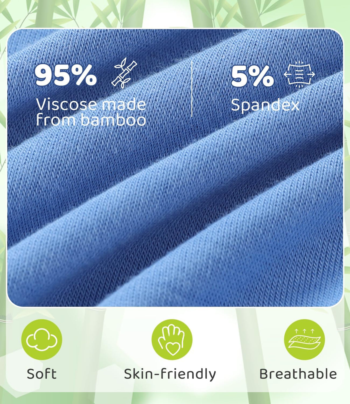BAMBOO COOL Boys Briefs Underwear 2-18 Years Tag-Free Breathable Moisture-Wicking Bamboo Underwear 6 Pack