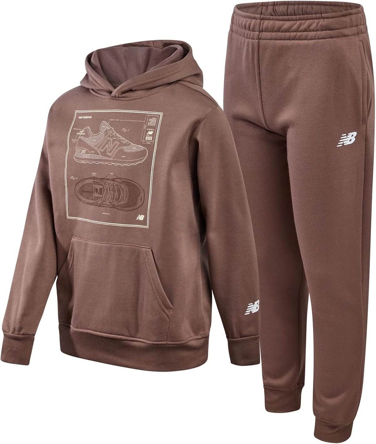 New Balance Boys Tracksuit 2 Piece Hoodie & Jogger Sweatpants 8-16