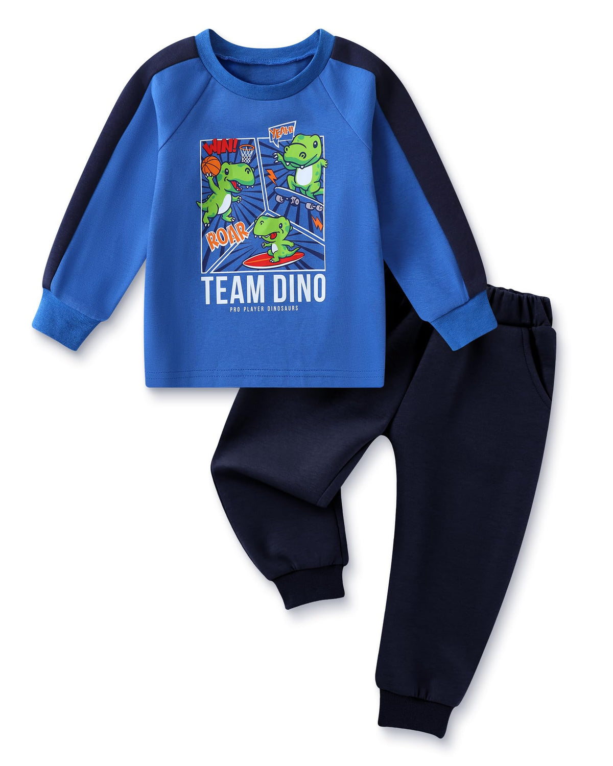 YALLET Toddler Baby Boy Clothes Graphic Active Sweatshirt+Jogger Pants Set