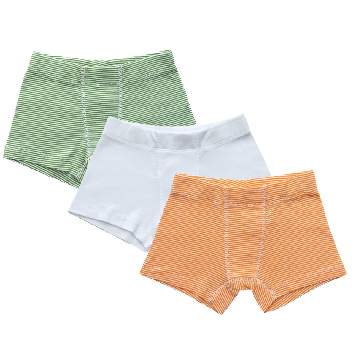ORGANICKID Boys 100% Organic 100% Cotton Underwear GOTS Certified Kids Toddler Boxer Briefs Pack of 3
