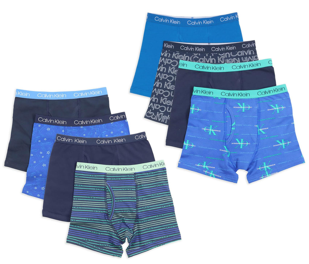 Calvin Klein Kids Boys' Modern Cotton Boxer Brief Underwear 8-Pack