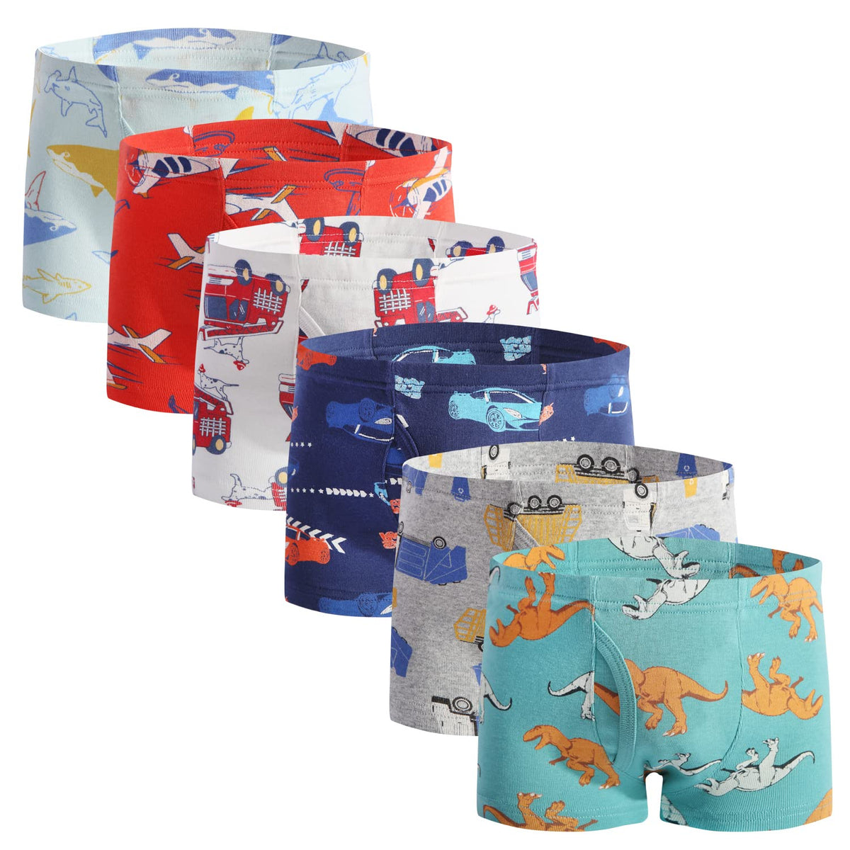 Little Boys Soft Cotton Briefs Toddler Kids Underwear Various cute patterns 6-8Pack