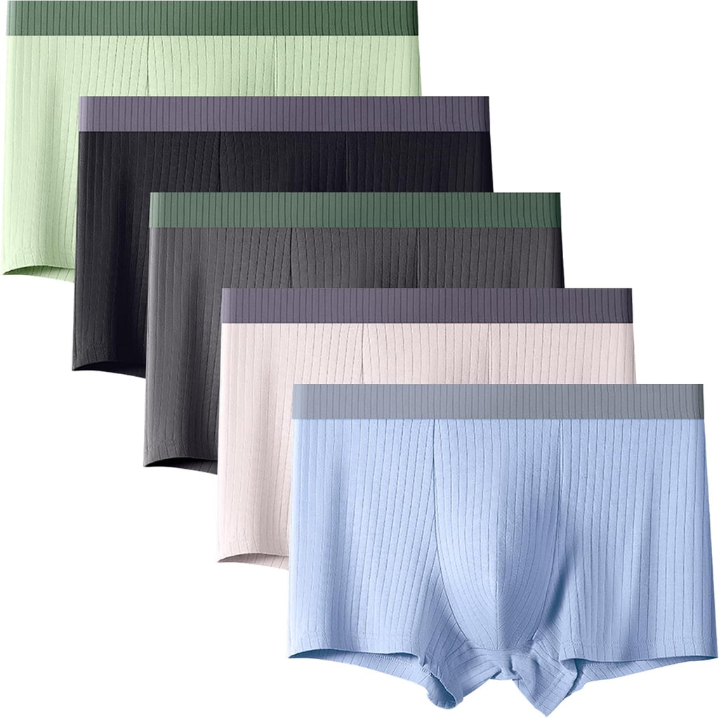 Boys' Boxer Briefs, 5-Pack Kids Underwear Boxer Shorts for Ages 8-16