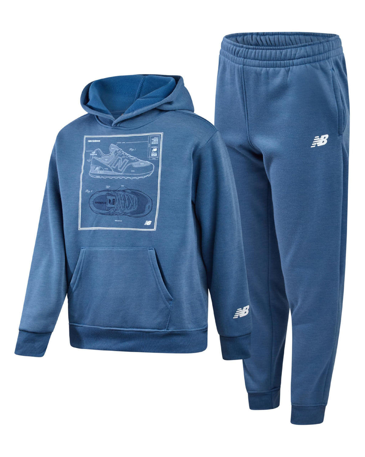 New Balance Boys Tracksuit 2 Piece Hoodie & Jogger Sweatpants 8-16
