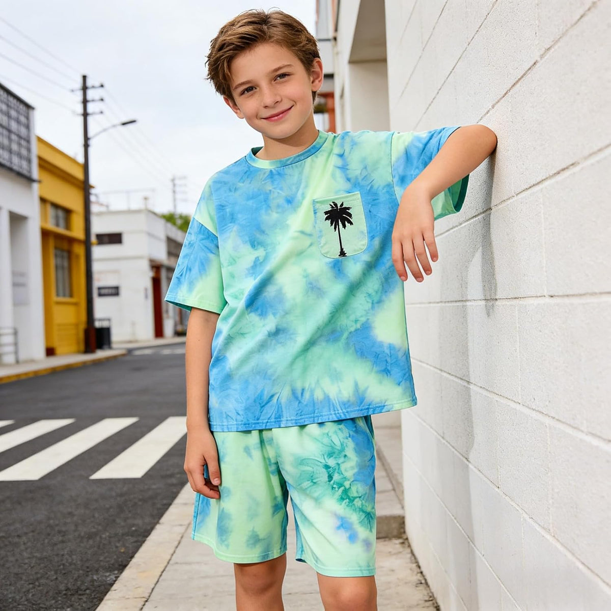 Boys Summer Clothes 2 Piece Sleeveless Tank Tops Workout Casual Shorts Set Summer Outfits for Teen Tween Boys 6-12Y