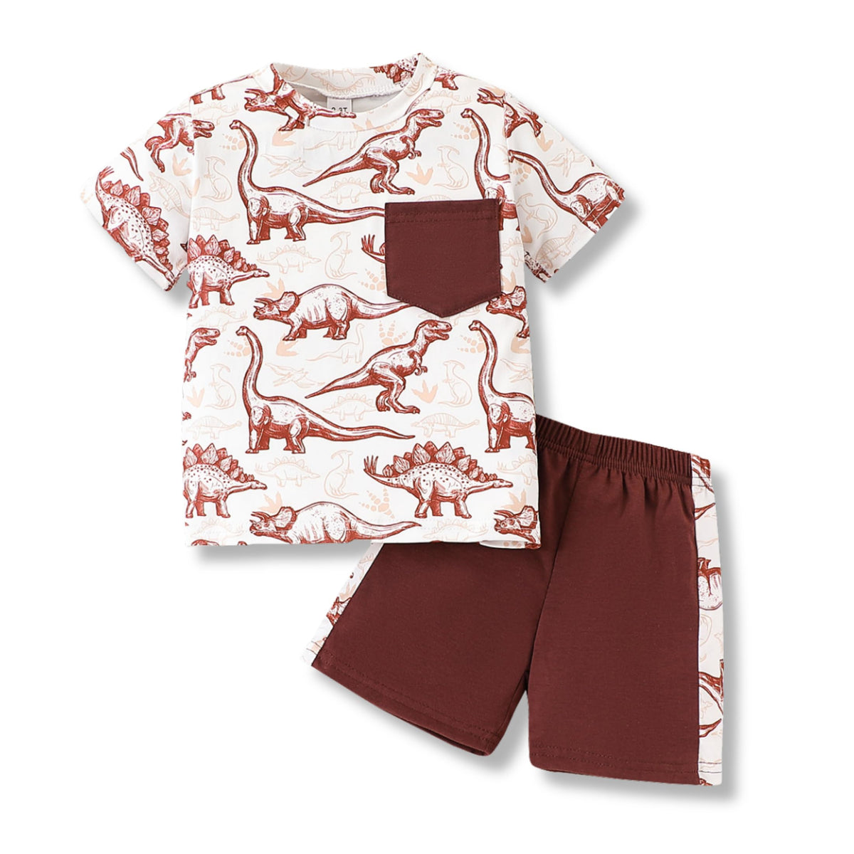 2-7 T Toddler Baby Boy Outfits Shorts Sleeve Summer Beach Cocos T Shirts + Shorts Clothing Set